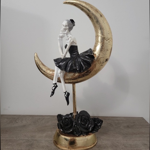 Rachel Zoe Halloween Ballerina Skeleton Figurine Statue Tabletop Decor NEW